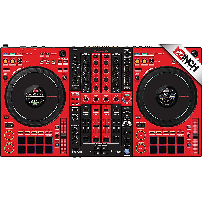 ڥå/֥å12inch SKINZ / Pioneer DDJ-FLX10 Skinz - ColorsRED/BLACK۲Ƶ٤ߥ