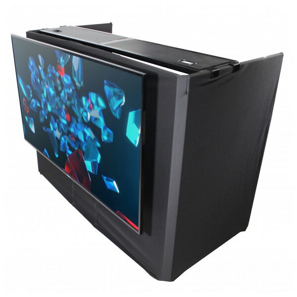 ProX / MESA MEDIA DJ Facade Table Workstation 【TVマウント、White & Blackテーブルカバー、キャリーバッグ付属】…