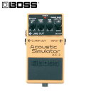 Boss(ボス) / Acoustic Simulator AC-3の事ならフレンズにご相談ください。 Boss(ボス) / Acoustic Simulator AC-3の特長！エレキ・ギターで美しいアコースティック・サウンドを Boss(ボス) / Acoustic Simulator AC-3のココが凄い！AC-3は、エレクトリック・ギター・サウンドを、アコースティック・ギター・サウンドに変化させるアコースティック・シミュレーターのニュー・モデルです。新開発のDSPによる最新のモデリング技術を投入することにより、美しい響きのアコースティック・ギター・サウンドを生み出すことができます。◎ COSMによるモデリングで美しいアコースティック・ギター・サウンドを実現◎ 4種類のアコースティック・ギター・サウンドを選択可能◎ ライブでの使用に便利な2アウトプットを装備 Boss(ボス) Acoustic Simulator / AC-3のメーカー説明 ▼COSMによるモデリングで美しいアコースティック・ギター・サウンドを実現▼AC-3は、接続したエレキ・ギターのサウンドをモデリングにより美しいアコースティック・ギターのサウンドへと変化させるアコースティック・シミュレーターです。ギターを持ち換えることなくエレクトリック／アコースティック・ギターのサウンドを使い分けることができ、ライブ・ステージなどでは絶大な威力を発揮します。 　また、アコースティック・ギター・サウンドに最適化された高品位リバーブも内蔵。豊かな音の広がりと奥行きを表現できます。▼4種類のアコースティック・ギター・サウンドを選択可能▼AC-3は、モード・スイッチにより4種類のアコースティック・ギター・サウンドを選ぶことができます。定番ともいえるドレッドノート・タイプのSTANDARD、大きなボディで豊かな低音域と美しい高音域に特徴があるJUMBO、アタック感を強調することによってバンド・アンサンブルのなかでも他の楽器に埋もれない存在感を主張できるENHANCE、そして、ラウンド・バック構造でピエゾ・ピックアップによるサウンドが特徴的なPIEZOで、好みのアコースティック・ギター・サウンドを手に入れることができます。 　また、ボディの胴鳴りをコントロールするBODYつまみと、アタック感や倍音成分をコントロールす Boss(ボス) / Acoustic Simulator AC-3の仕様 ■主な仕様規定入力レベル：−20dBu入力インピーダンス：1MΩ規定出力レベル：−20dBu出力インピーダンス：1kΩ推奨負荷インピーダンス：10kΩ以上コントロール：ペダル・スイッチ、LEVELつまみ、REVERBつまみ、BODYつまみ、TOPつまみ、MODEスイッチインジケーター：CHECKインジケーター（バッテリー・チェック兼用）接続端子：INPUTジャック、LINE OUTジャック、G.AMP OUTジャック、ACアダプター・ジャック（DC9V）電源：DC9V＝乾電池006P／9V（6F22〈マンガン〉／6LR61〈アルカリ〉）、ACアダプター（PSA-100＝別売）付属品：取扱説明書、乾電池006P／9V（6LR61＝本体に接続済み）※付属の電池は動作確認用です。電池の寿命は前記時間より短くなる場合があります。また、交換時にはアルカリ乾電池を推奨します。別売品：ACアダプター PSA-100■主な仕様幅 (W)：73 mm奥行き 全て新品。ケーブル・消耗品以外メーカー5年保証書付のでご安心してお買いもの頂けます。Boss(ボス) / Acoustic Simulator AC-3の事ならフレンズにご相談ください。 Boss(ボス) / Acoustic Simulator AC-3の特長！エレキ・ギターで美しいアコースティック・サウンドを Boss(ボス) / Acoustic Simulator AC-3のココが凄い！AC-3は、エレクトリック・ギター・サウンドを、アコースティック・ギター・サウンドに変化させるアコースティック・シミュレーターのニュー・モデルです。新開発のDSPによる最新のモデリング技術を投入することにより、美しい響きのアコースティック・ギター・サウンドを生み出すことができます。◎ COSMによるモデリングで美しいアコースティック・ギター・サウンドを実現◎ 4種類のアコースティック・ギター・サウンドを選択可能◎ ライブでの使用に便利な2アウトプットを装備 Boss(ボス) Acoustic Simulator / AC-3のメーカー説明 ▼COSMによるモデリングで美しいアコースティック・ギター・サウンドを実現▼AC-3は、接続したエレキ・ギターのサウンドをモデリングにより美しいアコースティック・ギターのサウンドへと変化させるアコースティック・シミュレーターです。ギターを持ち換えることなくエレクトリック／アコースティック・ギターのサウンドを使い分けることができ、ライブ・ステージなどでは絶大な威力を発揮します。 　また、アコースティック・ギター・サウンドに最適化された高品位リバーブも内蔵。豊かな音の広がりと奥行きを表現できます。▼4種類のアコースティック・ギター・サウンドを選択可能▼AC-3は、モード・スイッチにより4種類のアコースティック・ギター・サウンドを選ぶことができます。定番ともいえるドレッドノート・タイプのSTANDARD、大きなボディで豊かな低音域と美しい高音域に特徴があるJUMBO、アタック感を強調することによってバンド・アンサンブルのなかでも他の楽器に埋もれない存在感を主張できるENHANCE、そして、ラウンド・バック構造でピエゾ・ピックアップによるサウンドが特徴的なPIEZOで、好みのアコースティック・ギター・サウンドを手に入れることができます。 　また、ボディの胴鳴りをコントロールするBODYつまみと、アタック感や倍音成分をコントロールす Boss(ボス) / Acoustic Simulator AC-3の仕様 ■主な仕様規定入力レベル：−20dBu入力インピーダンス：1MΩ規定出力レベル：−20dBu出力インピーダンス：1kΩ推奨負荷インピーダンス：10kΩ以上コントロール：ペダル・スイッチ、LEVELつまみ、REVERBつまみ、BODYつまみ、TOPつまみ、MODEスイッチインジケーター：CHECKインジケーター（バッテリー・チェック兼用）接続端子：INPUTジャック、LINE OUTジャック、G.AMP OUTジャック、ACアダプター・ジャック（DC9V）電源：DC9V＝乾電池006P／9V（6F22〈マンガン〉／6LR61〈アルカリ〉）、ACアダプター（PSA-100＝別売）付属品：取扱説明書、乾電池006P／9V（6LR61＝本体に接続済み）※付属の電池は動作確認用です。電池の寿命は前記時間より短くなる場合があります。また、交換時にはアルカリ乾電池を推奨します。別売品：ACアダプター PSA-100■主な仕様幅 (W)：73 mm奥行き 全て新品。ケーブル・消耗品以外メーカー5年保証書付のでご安心してお買いもの頂けます。