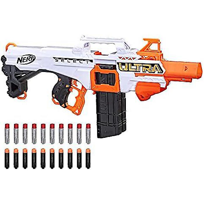 NERF Ultra Select Blaster, フルオート電動式, ダーツとクリップ付き, 屋外用おもちゃ, 遠距離または精度向上のためのファイアハロウィーンセール/ハロウィングッズ