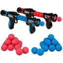 Atomic Power Popper - Red & Blue Battle Set - Rapid Fire Foam Ball Blasters - 32 Foam Balls - Shoots Up to 8 Each - Boys, Girls, Kids - Ages 4+ハロウィーンセール/ハロウィングッズ