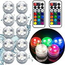 LEDサブマリンライト、防水LEDティーライトキャンドル、リモコンバッテリー駆動、RGBカラーチェンジング、花瓶ホームパーティーウェディングテーブルセンターピー...