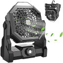 Rechargeable Camping Fan, Portable Battery Operated Fan for Tents, Hangable USB ...