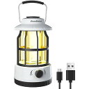 EverBrite LEDランタン、USB C充電式、段階的な調光機能付き、ビンテージなポータブルキャンプ用ライト&ランタン、停電、ハリケーン、緊急時、釣り、家...