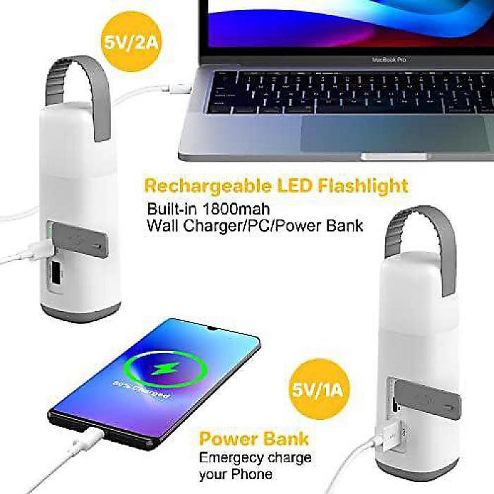 LEDキャンプランタン, 2つのライトモード, アウトドアキャンプ用の防水テントライト, 緊急時用フラッシュライト, 電源喪失時用に充電可能なキャンプライト.夏休スペシャル auc-mhfriend-10025502 ミュージックハウス フレンズ サンプル画像3