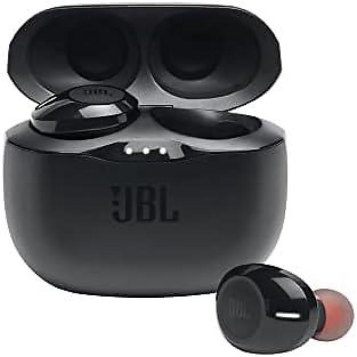 JBL Tune 125TWSۥ - Pure Bass Sound, 32H Battery, Bluetooth, Fast Pair, Comfortable, Wireless Calls, Music, Native Voice Assistant (Black), Small 