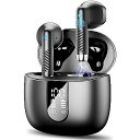 Bluetooth 5.3ワイヤレスイヤホン、クリアなサウンド、40時間再生可能、スポーツイヤホン、タッチ操作、LEDデジタルディスプレイ、IP7防水、Andr...
