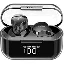 TOZO Crystal Buds Bluetooth 5.3 イヤホン IPX8防水 ステレオイヤホン デジタルディスプレイと透明ケース付き 高音質イヤホン ...