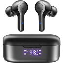 MOZOTER Bluetooth 5.3イヤホン、ワイヤレス充電ケース付き4つのマイクでクリアなコールノイズキャンセリング、ディープベースの豪音、iPhone...