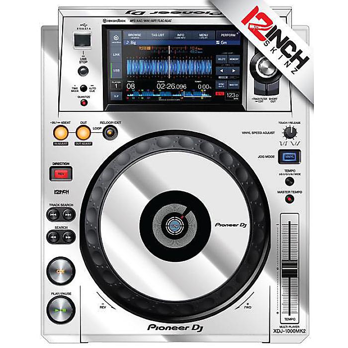 12inch SKINZ / Skinz (MR/SILVR) ペア（2枚セット）メタリック仕様【 XDJ-1000MK2用スキン】ハロウィーンセール/ハロウィングッズ