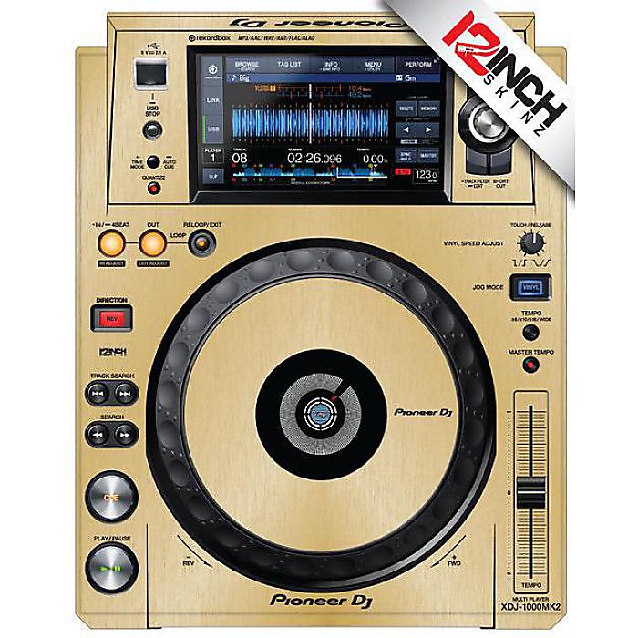 12inch SKINZ / Skinz (BR/GOLD) ペア（2枚セット）メタリック仕様【 XDJ-1000MK2用スキン】ハロウィーンセール/ハロウィングッズ