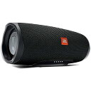 JBL Charge 4 ポータブル 防水 ワイヤレス Bluetooth スピーカー - ブラック (リニューアル済)夏休みセール