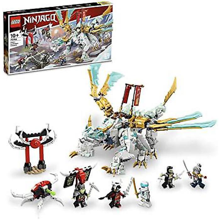 LEGO 71786 NINJAGO ザネの氷竜 2 in 1 ビルディングキット＆忍者アクションフィギュア付きビルディングおもちゃ 子供向け 再構築＆腕ドラゴンおもちゃ付き ギフトアイデア 10歳以上向けハロウィーンセール/ハロウィングッズ