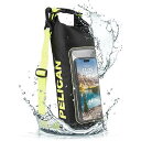ペリカンマリン(ペリカンマリン) IP68 防水 ドライバッグ2L ロールトップ 防水バックパック、スマートフォンケース付属 - カヌー&ボート アクセサリー ...