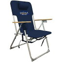 ミナトノウミ (Cabana Beach) エステートネイビーブルー ポータブルバックパック式キャンプチェア ヘッドレスト カップホルダー 木製アームレスト付き...