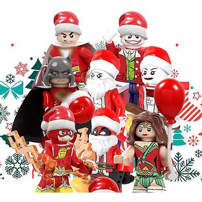 SEFCVTC 8PCS クリスマスシリーズブロック組み立て アクションフィギュア おもちゃセット, クリスマスストッキングに最適 子供のコレクションアイテムハロウィーンセール/ハロウィングッズ