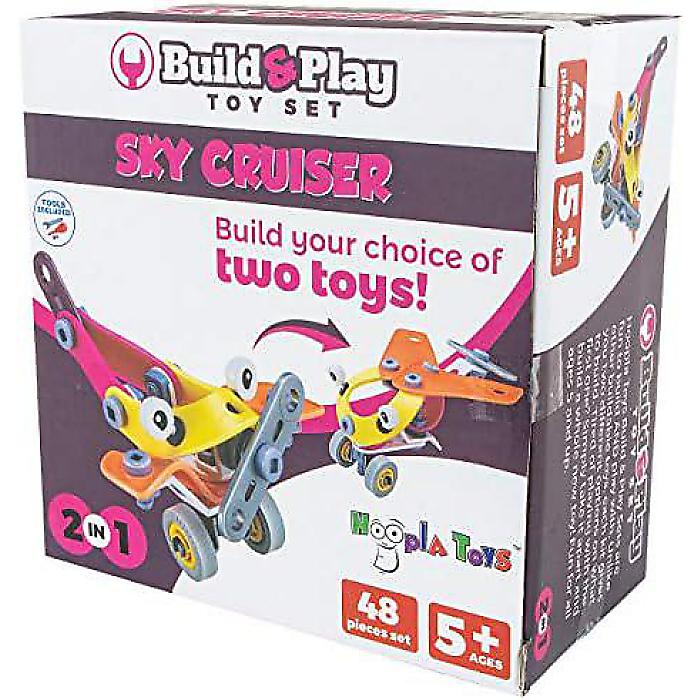 Hoopla Toys ビルド&プレイ スカイクルーザー アクションフィギュア 変形飛行機 ヘリコプター おもちゃハロウィーンセール/ハロウィングッズ