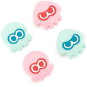 WISHAVEN Splatoon Nintendo Switch(ニンテンドースイッチ) Joycon用シコシコジョイスティックカバー ピンク&グリーン 4P...