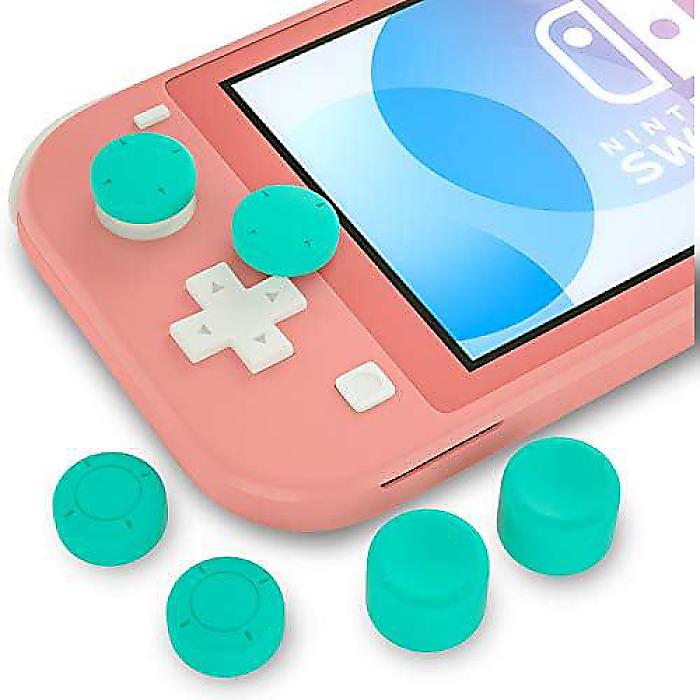 Switch Lite用サムグリップ「ターコイズ」、異なるサイズのジョイスティックキャップ -Nintendo Switch Lite(ニンテンドースイッチライト)用ハロウィーンセール/ハロウィングッズ