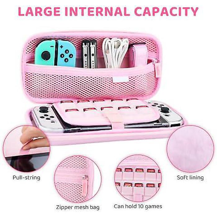 CONSOLEARMOR Nintendo Switch(ニンテンドースイッチ) OLED用グリッターキャリングケース「ピンク」トラベルセット夏休みセール