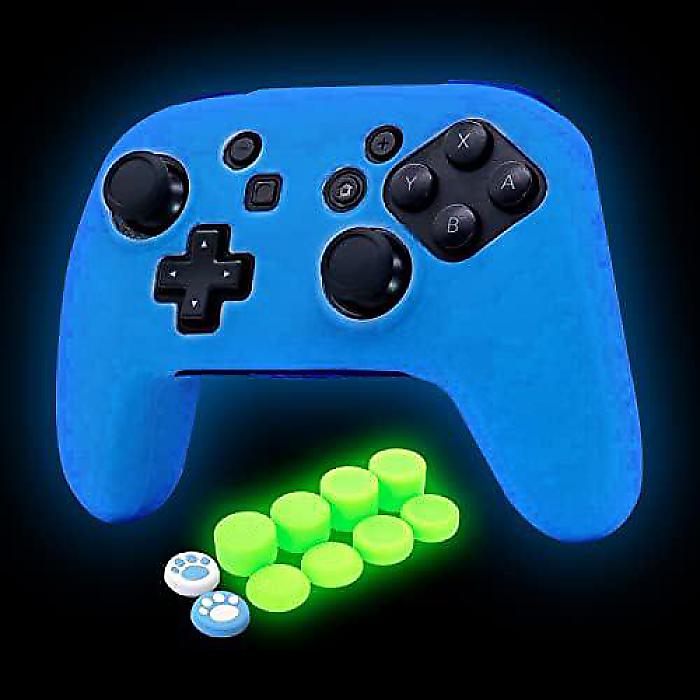 HLRAOu[VRJo[XL Nintendo Switch Pro Controller(jeh[XCb`vRg[[) یP[XANZT[Zbg 8̃TObvLbv + 2̔LJo[nEB[Z[/nEBObY