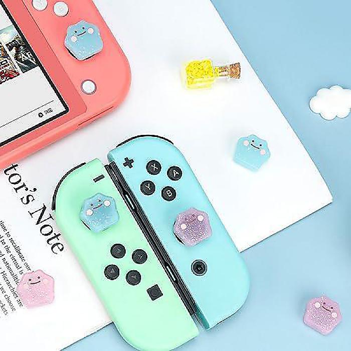 ZORZA 任天堂スイッチ用4個セット Joystick用 カワイイシリコン製ソフトジョイスティックキャップ 「Thumb Grip Caps」、Joycon Grip、Switch、OLED/Lite コントローラー対応夏休スペシャル