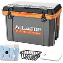 ALL-TOP 55 Quart Car Rotational Molded Insulated Ice Chest Box for Camping, Fishing, Beverage, Picnic, Barbecue, Boat, Drink - |[^un[hN[[ with t[YACXpbN & `bsO{[hnEB[Z[/nEBObY