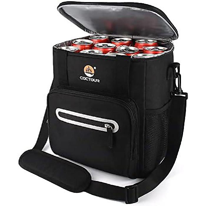 CaCTOUR Soft Cooler Bag キャクツアソフトクーラーバッグ 収納可能なカヤック キャンプ ビーチ 旅行用の24/35缶入り保冷ランチクーラー 調整可能なショルダーストラップ付き 持ち運び便利なク…