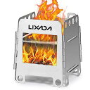 Lixada アルコールストーブ ステンレス製アウトドアキャンプ用 ポータブルバックパッキングストーブ「ウッドバーニングストーブ」 BBQ ピクニック用お正月 セール