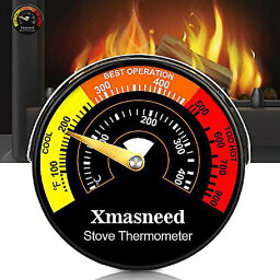 Wood Stove Thermometer(ウッドストーブサーモメーター) マグネット式, 木製ストーブ用オーブン温度計, ガスストーブ用温度計, ペレットストーブ用温度計, 過熱によるストーブファンの損傷を防止お正月 セール