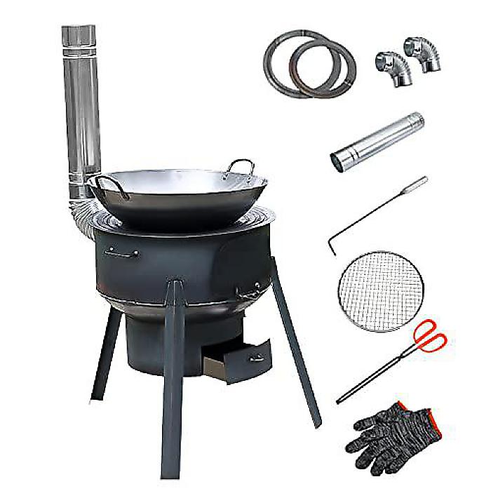 Longzhuo Wood Stove Portable Detachable Camping Stove, Multi-Functional Camping Pot and Accessories for Outdoor BBQ Picnic, Camping Heating and Cookingお正月 セール