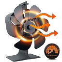 Holldoor 6 Blade Wood Stove Fan Heat Powered, Non Electric Fireplace Fan, Stove Top Thermometer夏休みセール