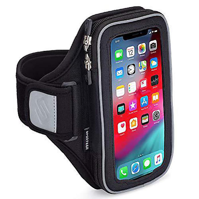 Sporteer Velocity V8 Running Armband (iPhone 15 Pro Max, 15 Plus, 14/13 Pro Max, 15/14/13 Pro, Galaxy S23 Plus, S22 Plus, Pixel Ή) Z[