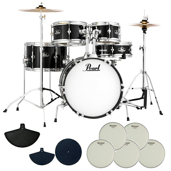 【消音セット】Pearl(パール) / RSJ465/C #31 (Jet Black)ROADSHOW Jr. キッズ向け ドラムセット【2022年春発売予定】新生活応援
