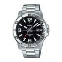 Casio(カシオ) MTP-VD01D-1BV Men 039 s(メンズ) Enticer(エンタイサー) Stainless Steel(ステンレススチール) Black Dial(ブラックダイアル) Casual(カジュアル) Analog(アナログ) Sporty(スポーティ) Watch(ウォッチ)クリスマス セール