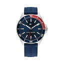 Tommy Hilfigerメンズ ステンレススチール&マルチカラーアルミニウムケースとシリコンストラップウォッチ、カラー:ブルー (モデル:1792009)夏...