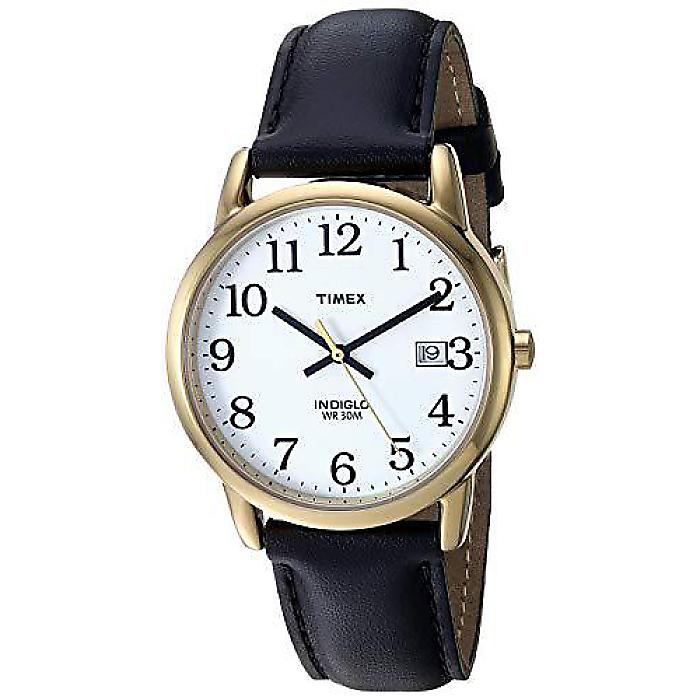Timex(^CbNX) Men's(Y) Easy Reader(C[W[[_[) Date Leather Strap Watch(U[XgbvEHb`)NX}X Z[