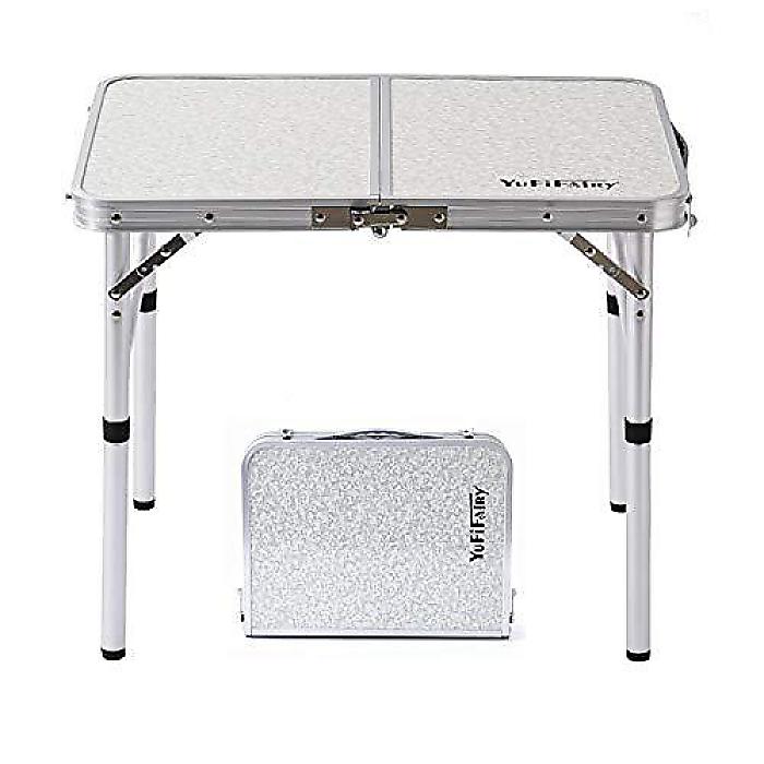 Folding Camp Table Small, 24 039 039 L x16 039 039 W with Adjustable Height Legs, Aluminum Dining Table for Picnic Camping 2-Feet【キャンプテーブル】クリスマス セール