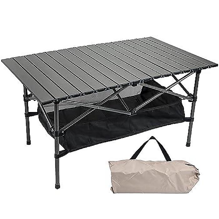 LuckySlycyc ポータブルテーブル, キャンプテーブル-超軽量で頑丈な構造, 防水カウンタートップ, 掃除が簡単, 屋内・屋外・キャンプ・ビーチ・庭・B...