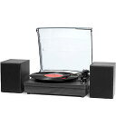 スピーカー付きレコードプレーヤー(レコードプレーヤー for Vinyl, 3-Speed, ヴィンテージデザイン, RCAアウトプット, オーディオ入力, U...