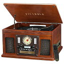 楽天ミュージックハウス フレンズVictrola 8-in-1 Bluetooth Record Player（ビクトロラ） マルチメディアセンター ステレオスピーカー内蔵 ターンテーブル ワイヤレスミュージックストリーミング リアルウッド | マホガニークリスマス セール