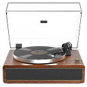 Belt-Drive Turntable with Built-in Speakers Vinyl Record Player Bluetooth Playback 33 45 RPM Speed RCA Line Out AUX Supportクリスマス セール