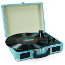 Vinyl Record Player 3スピード スーツケース型 ポータブル レコードプレーヤー(内蔵スピーカー付き) RCA出力/ヘッドフォン/オーディオジ...