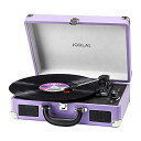 JORLAI Bluetooth 3 Speed Record Player(Bluetooth 3スピード レコードプレーヤー) ヴィンテージ ターンテーブル...