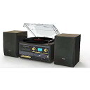 TechPlay ODC128BT ブラックウッド外部スピーカー付き 3スピードターンテーブル/カセットプレーヤー/CD/MP3 SDカード/USBプレーヤー/...