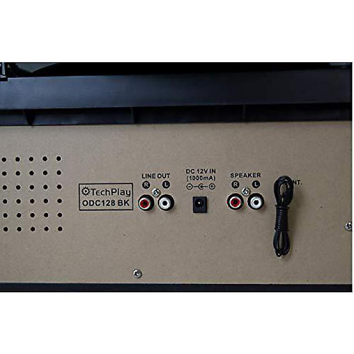 TechPlay ODC128BT ターンテーブル(Cherry Wood) カセットプレーヤー/レコーダー CD MP3 SDカード/USBプレーヤー デジタルAM/FMラジオ AUX in Line Out アラームクロック リモコン 外部スピーカー付夏休みセール