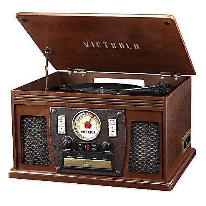 Victrola Sherwood Bluetooth レコードプレーヤー 7-in-1 ターンテーブル CD カセットプレーヤー FMラジオ連動対応クリスマス セール