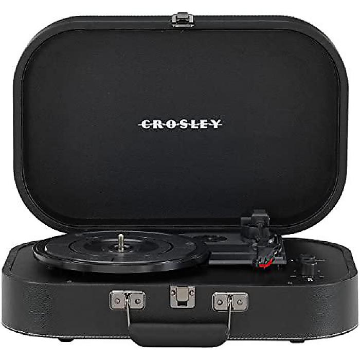 楽天ミュージックハウス フレンズCrosley CR8009B-BK Discovery Vintage Bluetooth in/Out 3-Speed Belt-Driven Suitcase Vinyl Record Player Turntable（クロスリー　CR8009B-BK） - ブラッククリスマス セール