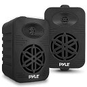 Pyle PDWR45BK(ピーディールーフォーティーファイブビーケーブラック) インドア/アウトドアスピーカーペア夏休みセール