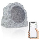 NiceBuyロックスピーカー屋外防水Bluetoothワイヤレスガーデンスピーカー、TWSペア機能搭載の屋外用ランドスケープスピーカー、デッキ、パティオ、庭、...